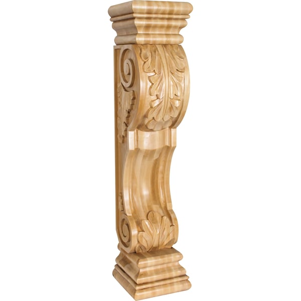 Hardware Resources 8" Wx8"Dx36"H Maple Acanthus Fireplace Corbel FCORB-MP - main